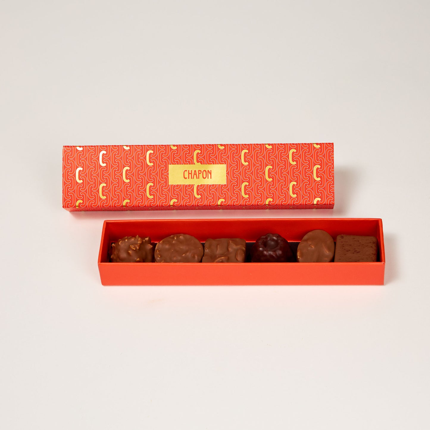 Plumier 6 chocolats assortis - MONOGRAMME